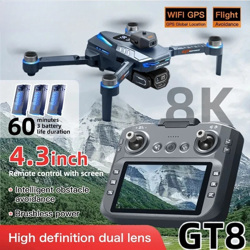 Drone Gps Mount - Drone GT8 original 8K professionnel avec